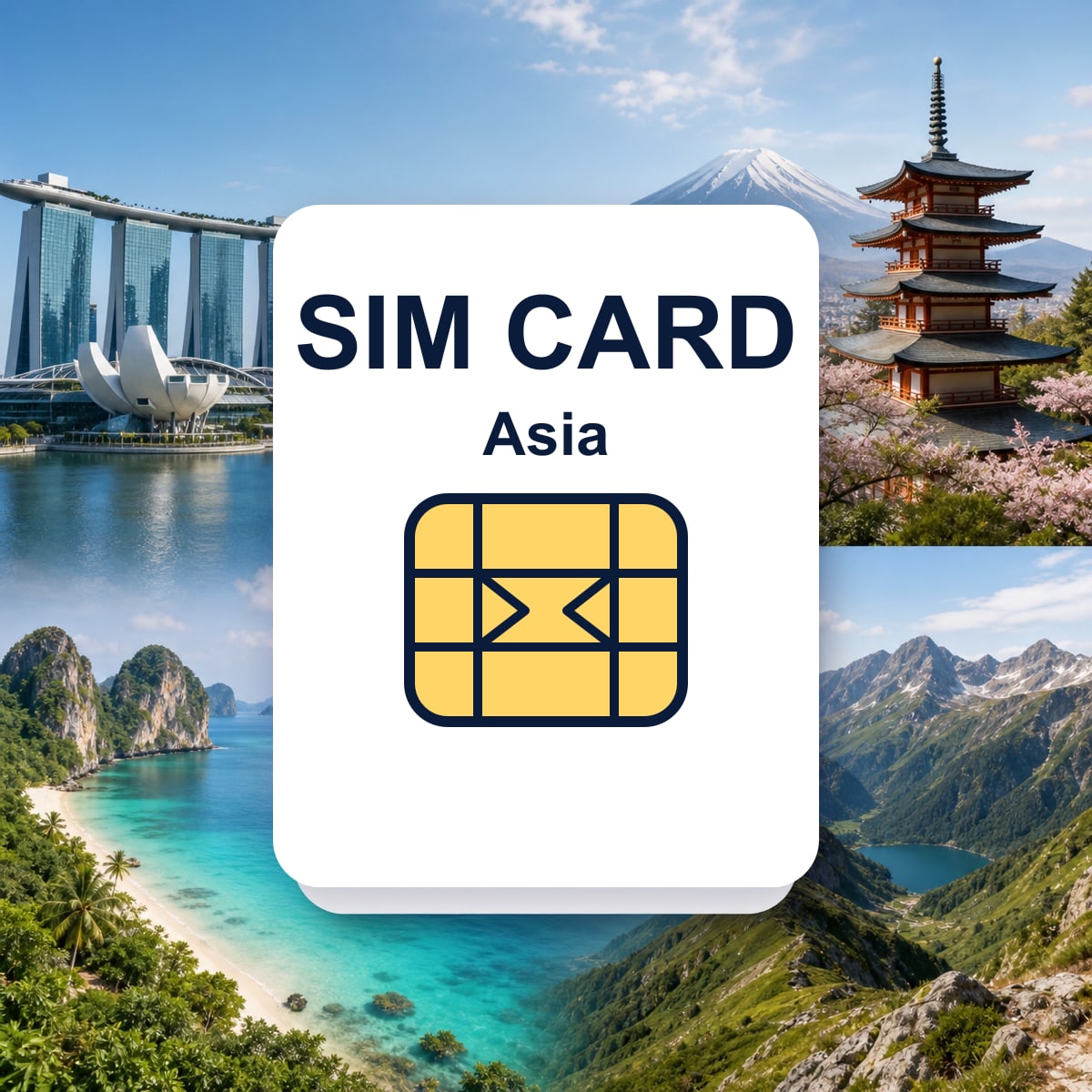Asia travel SIM card representative image