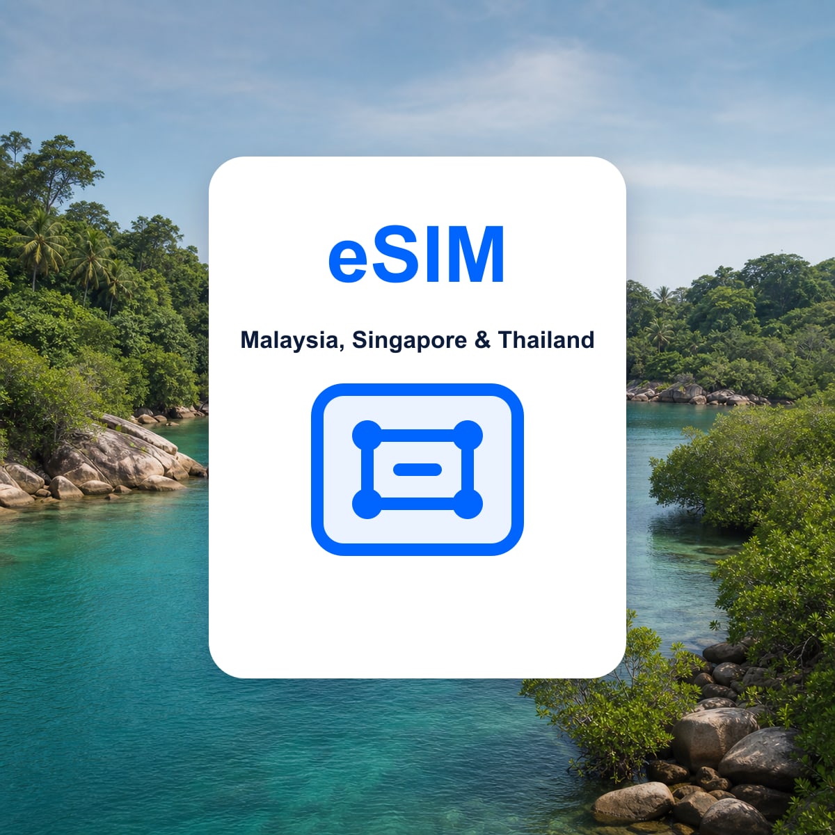 Malaysia, Singapore & Thailand travel eSIM representative image